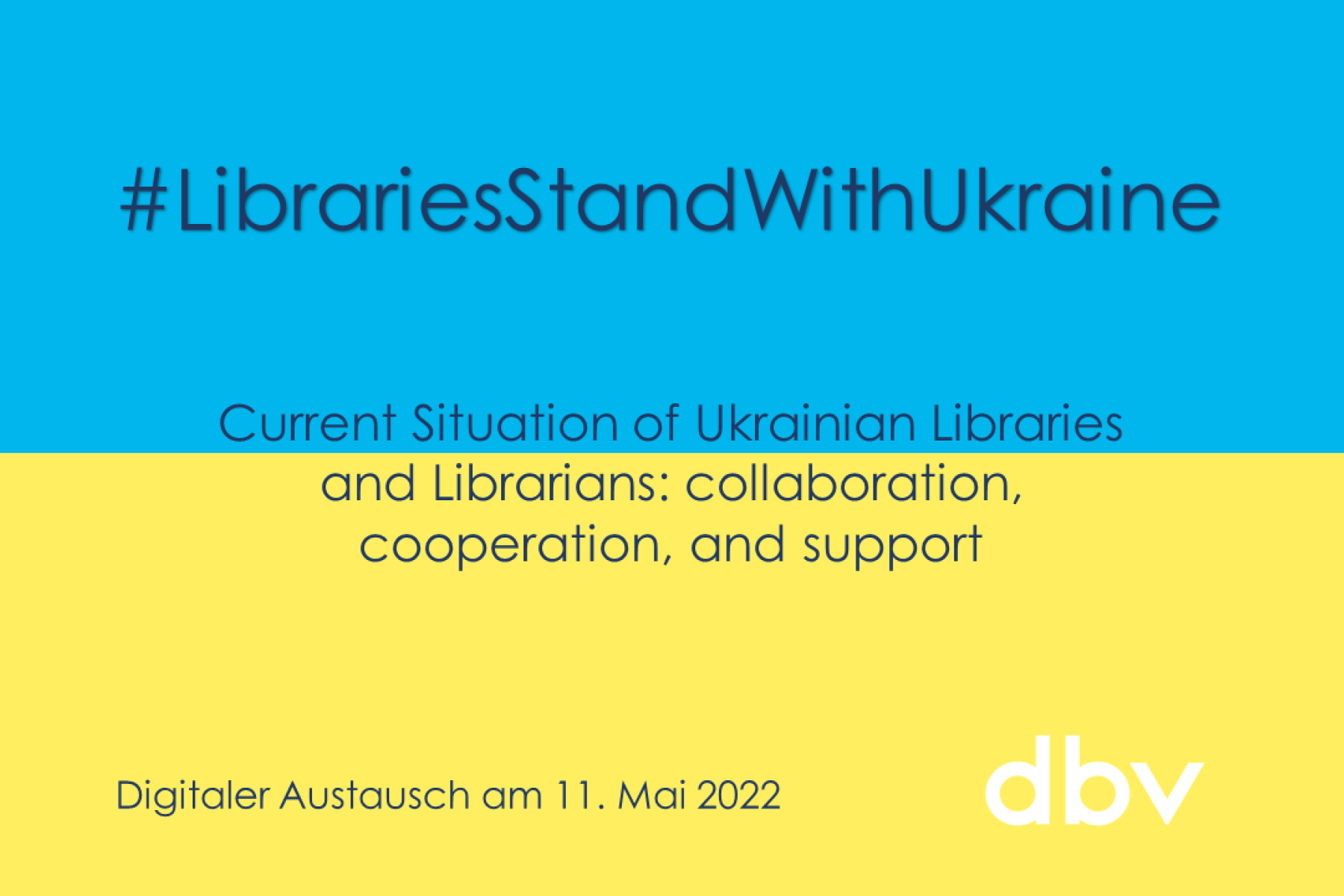 Austausch mit dem Ukrainischen Bibliotheksverband am 11. Mai 2022.