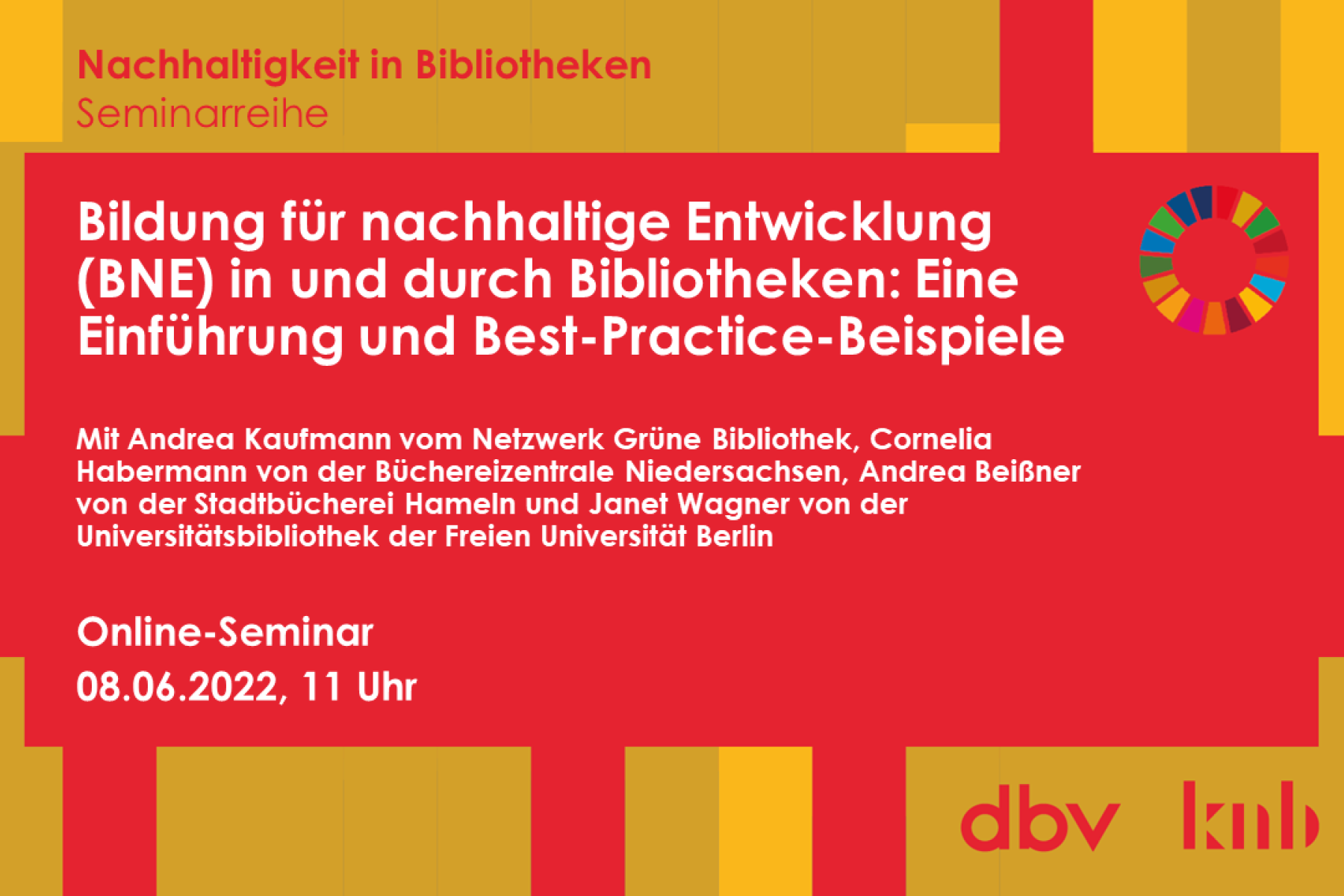 Aufzeichnung des Online-Seminars "Bildung für nachhaltige Entwicklung in und durch Bibliotheken"