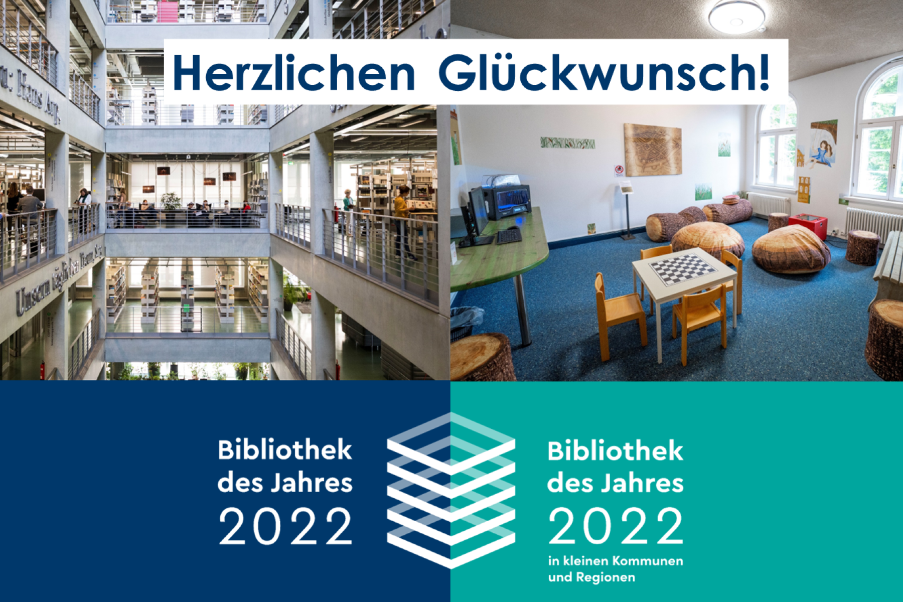 Innenansichten der Universitätsbibliotheken der Technischen Universität Berlin und der Universität der Künste Berlin, sowie die Uwe Johnson-Bibliothek Güstrow.