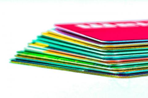 Stapel mit Kreditkarten