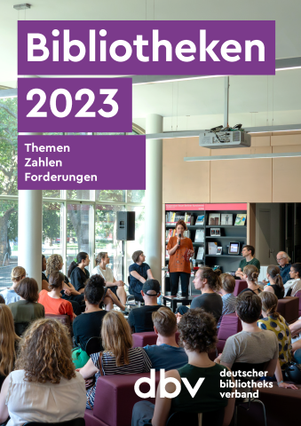 Diskussionsrunde in der AGB Berlin, Titel: Bibliotheken 2023, Themen, Zahlen, Forderungen