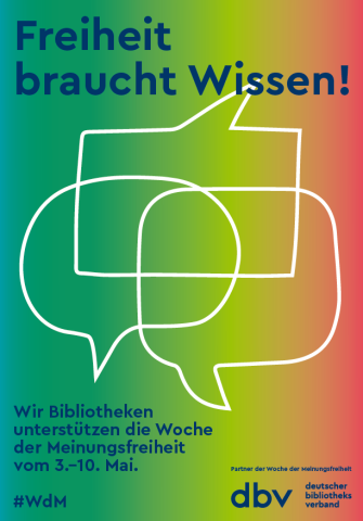 Regenbogenverlauf, Text: Freiheit braucht Wissen!