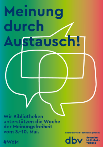 Regenbogenverlauf, Text: Meinung durch Austausch