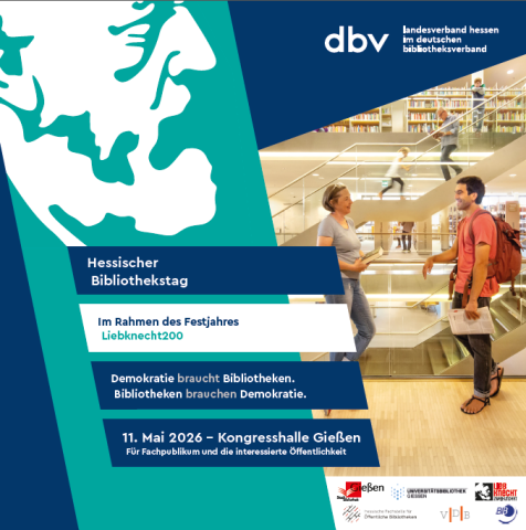 Cover des Flyers zum Hessischen Bibliothekstag