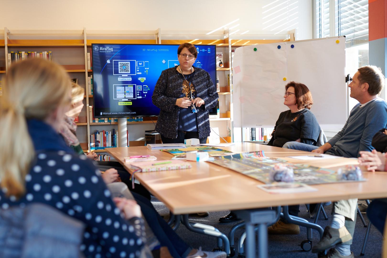 Präsentation in einer Bibliothek