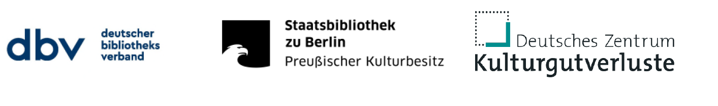 Logoparade dbv, Staatsbibliothek zu Berlin, Deutsches Zentrum Kulturgutverluste