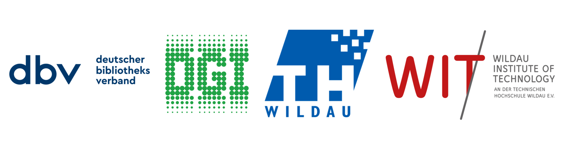 Logos dbv, DGI, TH Wildau, WIT