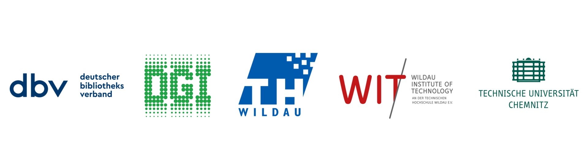 Logoleiste der KI-Tagung 2027 mit dbv, DGI, TH Wildau, WIT und UB Chemnitz